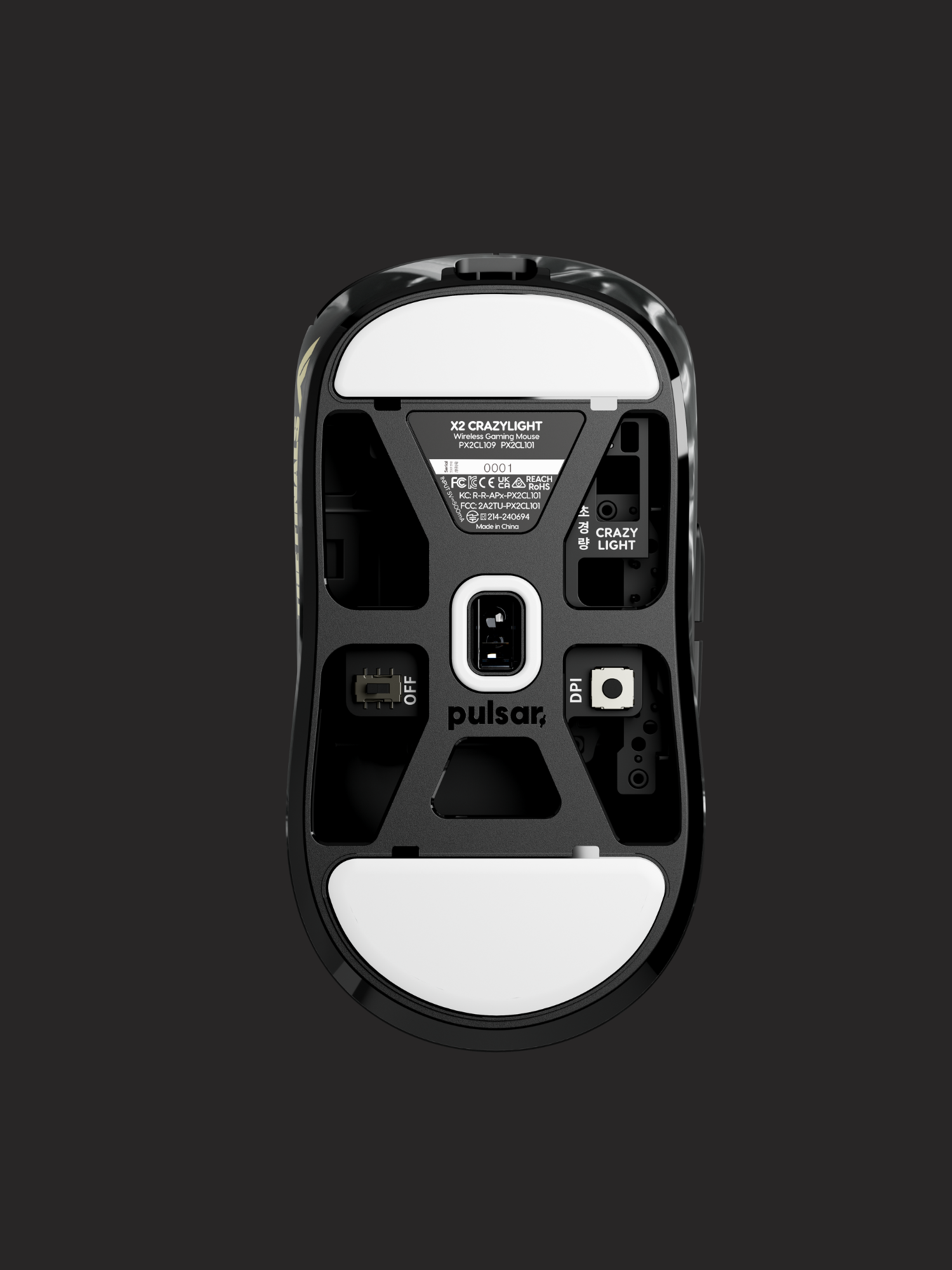 Pulsar X2 CRAZYLIGHT Wireless Medium Gaming Mouse - Grand Major